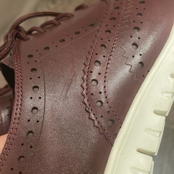 ✅SOLD✅♉️Cole Haan wingtip Zero Grand Oxfords in burgundy ox blood dark red 7.5 - Picture 10 of 11